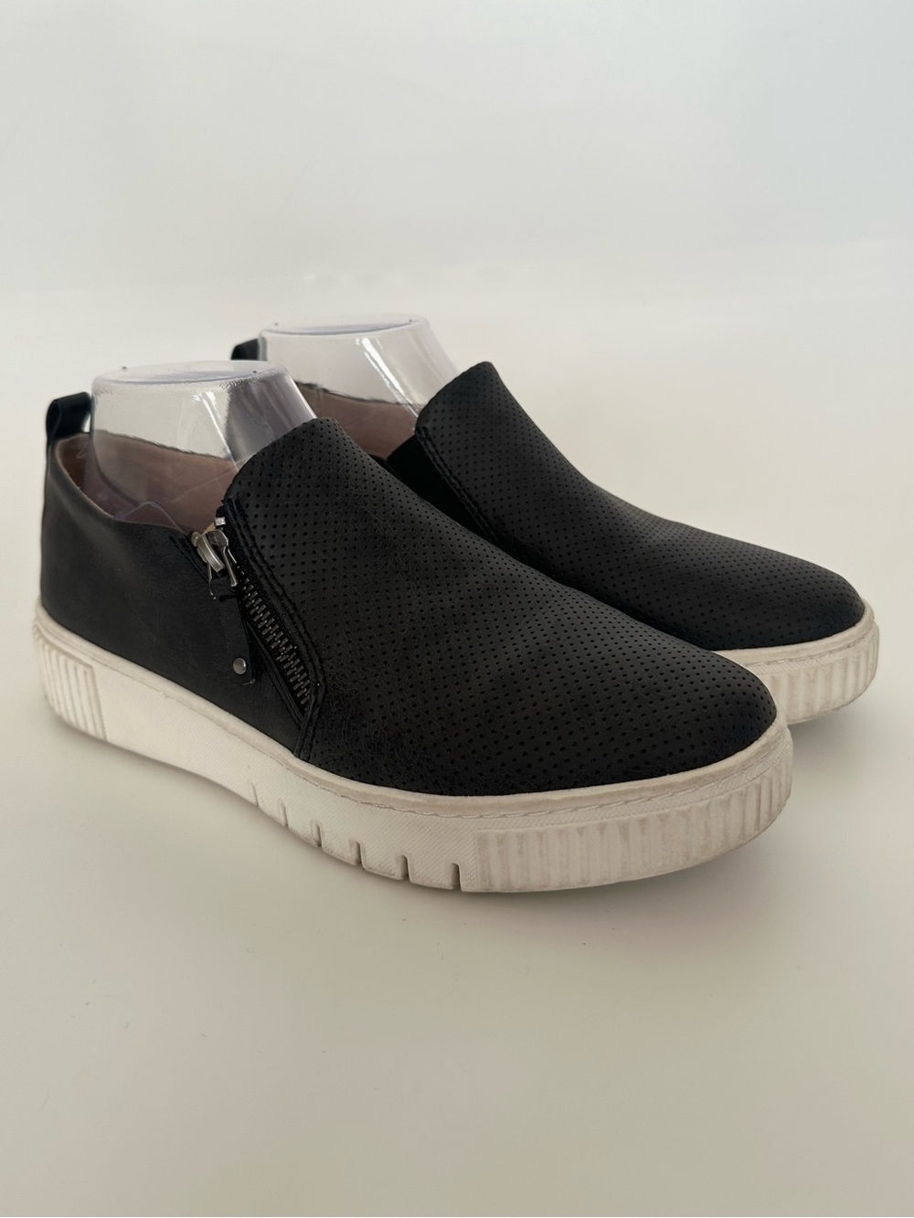 Women's Black Slip-On Perforated Naturalizer Sneakers